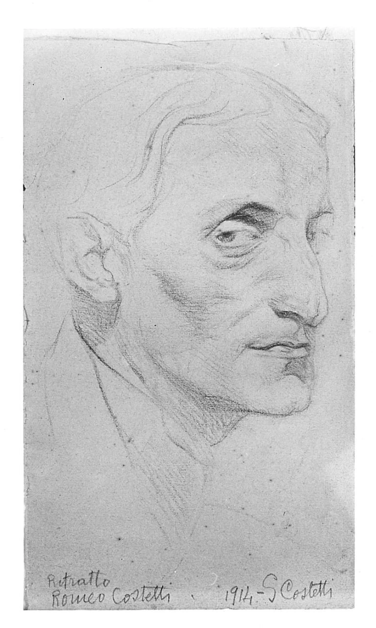 Ritratto di Romeo Costetti - Gabinetto disegni e stampe, Uffizi, Firenze